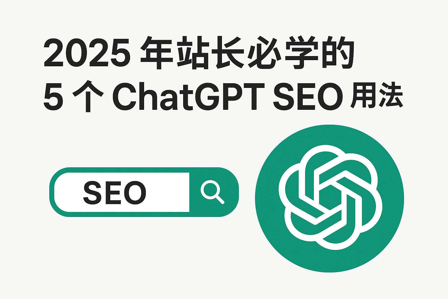 2025 年站长必学的 5 个 ChatGPT SEO 用法顶部背景图
