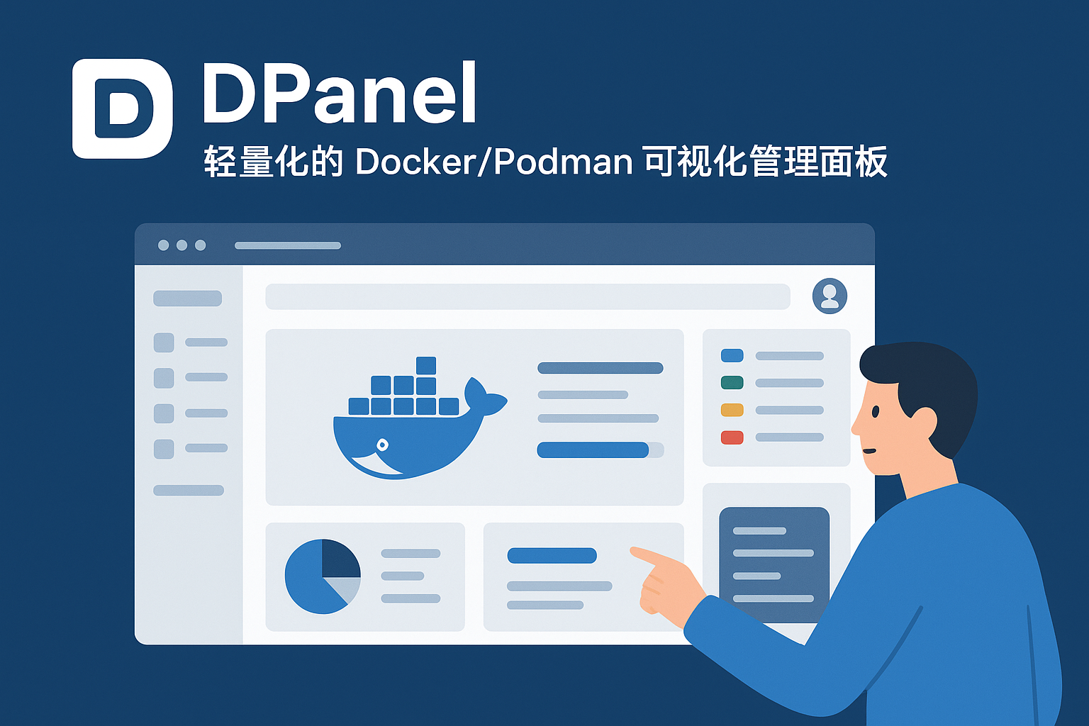DPanel:轻量化的 Docker/Podman 可视化管理面板顶部背景图